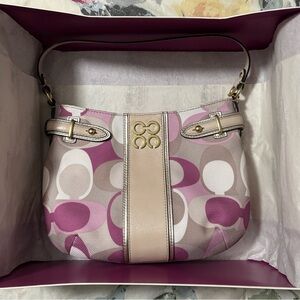 Coach Colette Signature Scarf Print Top Handle Pouch